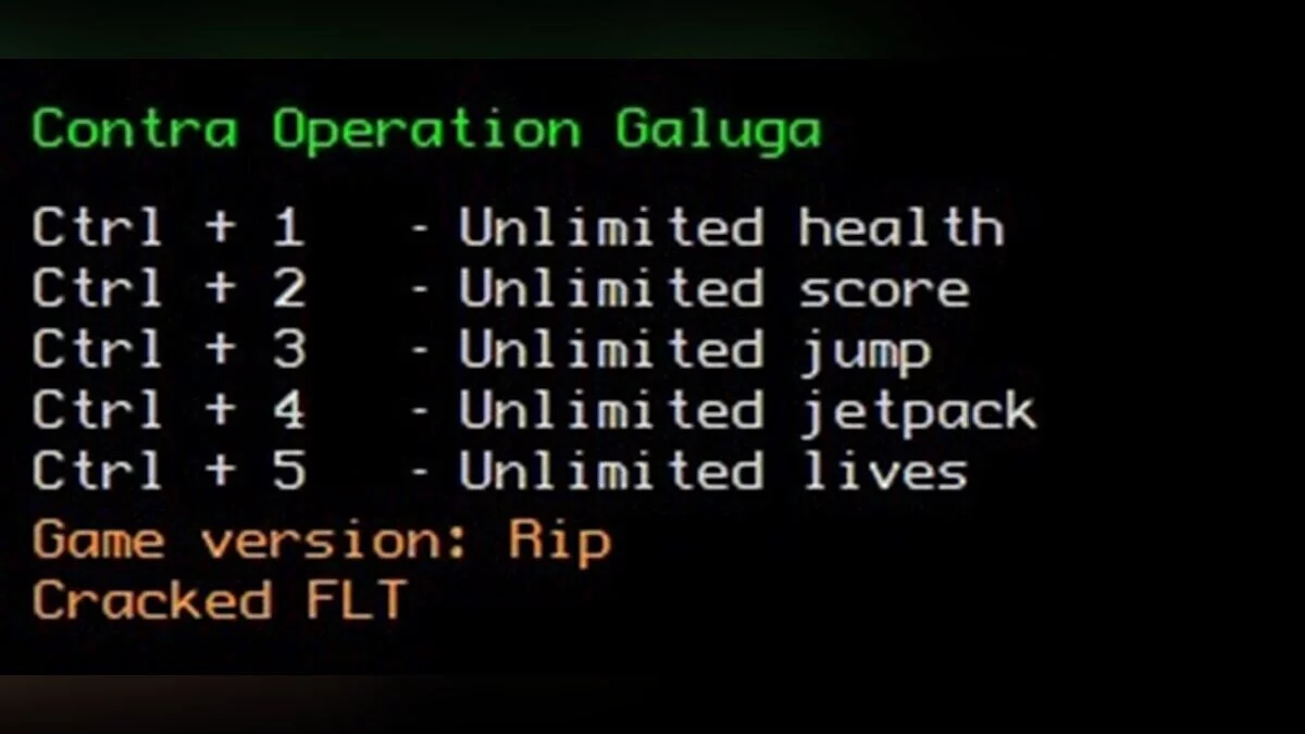 Contra: Operation Galuga — Entrenador (+5) [FLT]