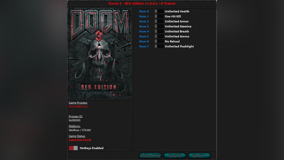 Doom 3: BFG Edition — Trainer (+8) [1.0.0.2]