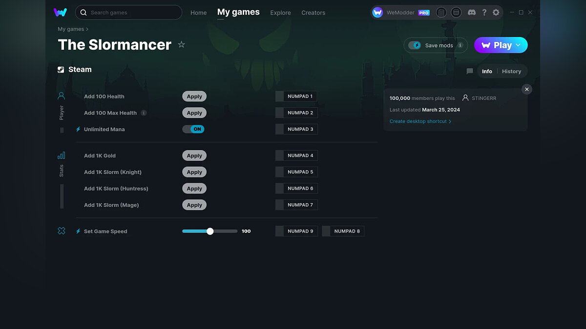 The Slormancer — Trainer (+8) from 03/25/2024 [WeMod]