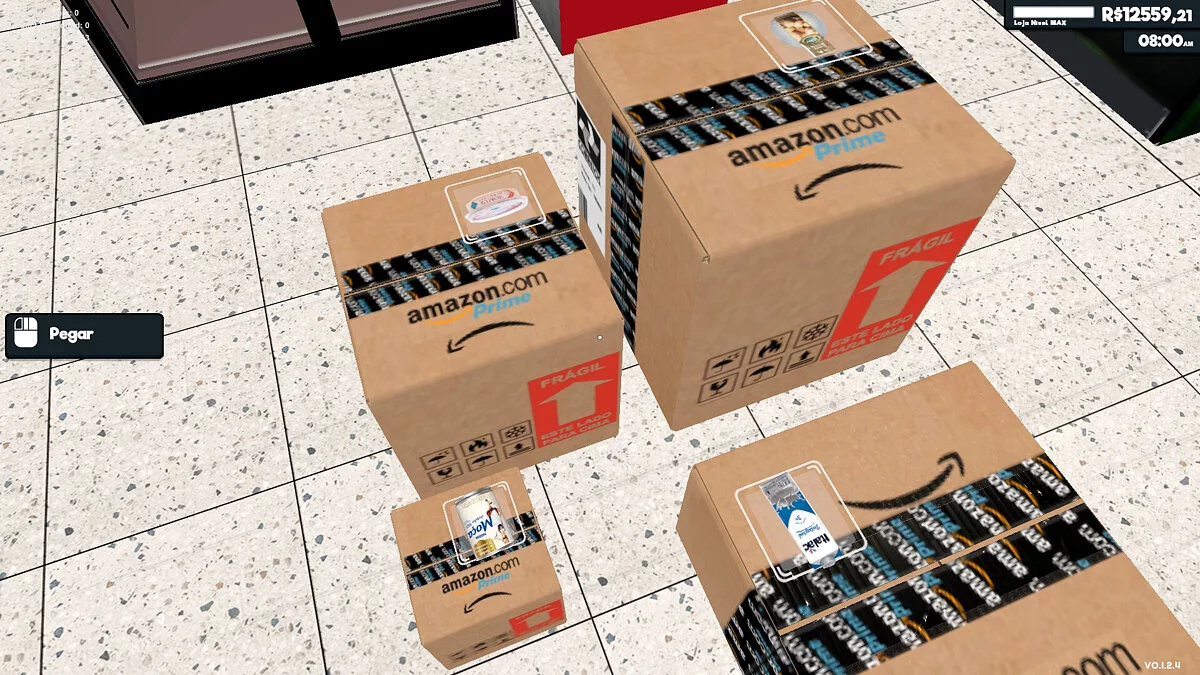 Supermarket Simulator — Amazon Boxes