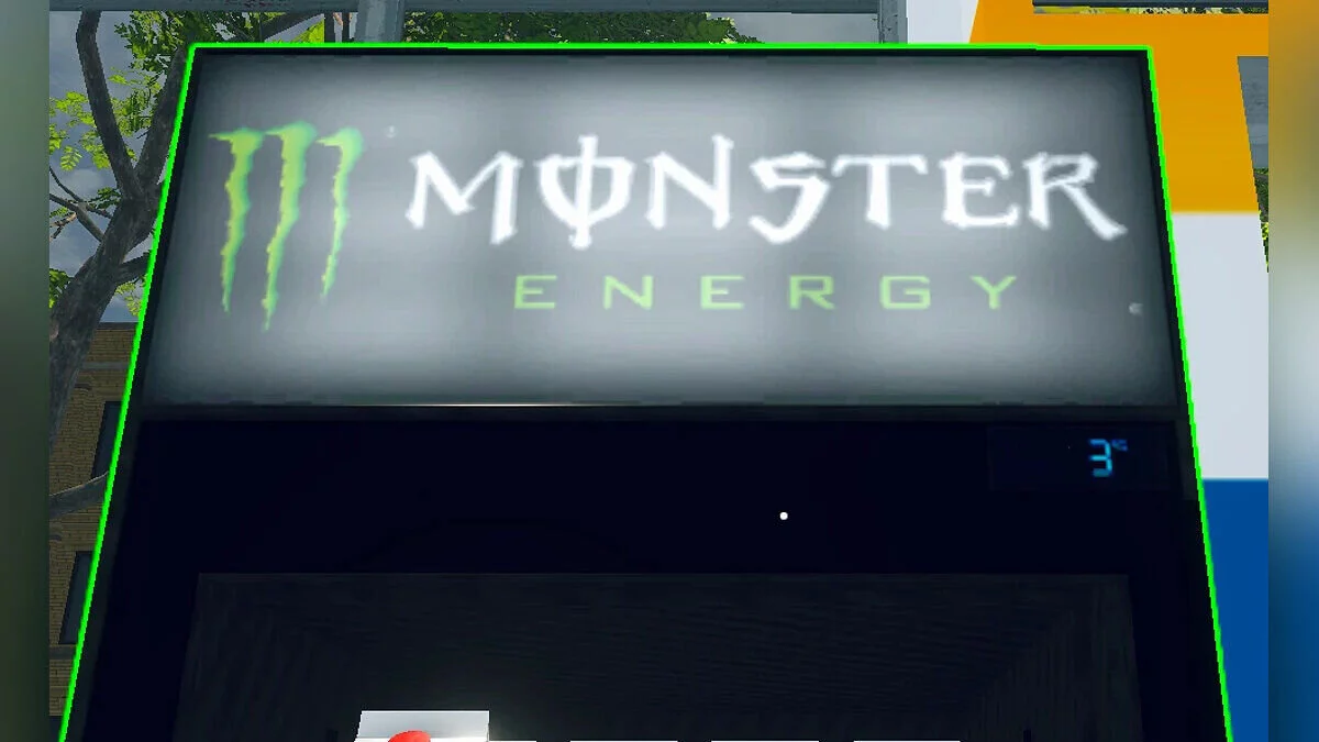 Supermarket Simulator — Nevera pequeña Monster Energy