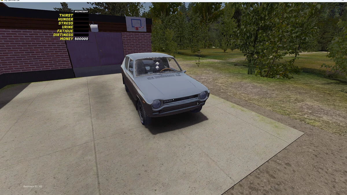 My Summer Car — Collected Satsuma GT, 500k marks, plot intact