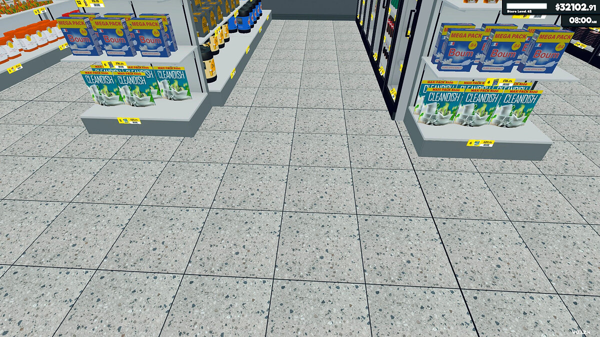 Supermarket Simulator — Gray tile floor