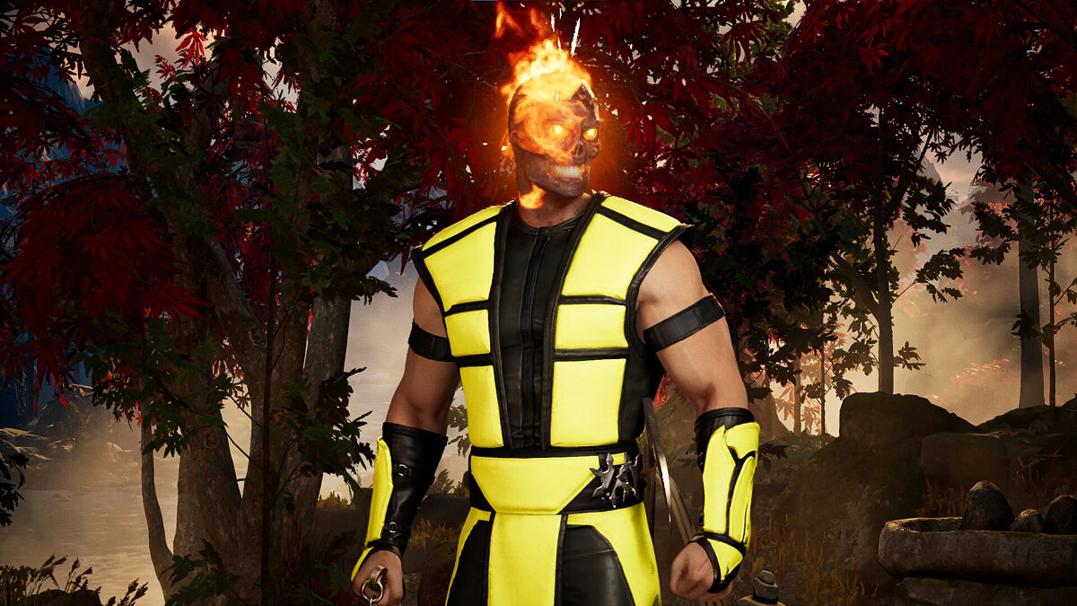 Mortal Kombat 1 — Scorpio with flaming skull