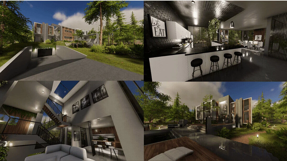 House Flipper 2 — Сучасний маєток в стилі мінімалізму