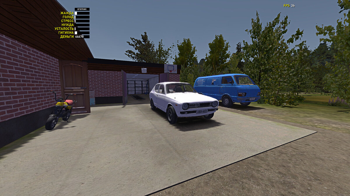 My Summer Car — Stock Satsuma, subwoofer and 60 thousand marks