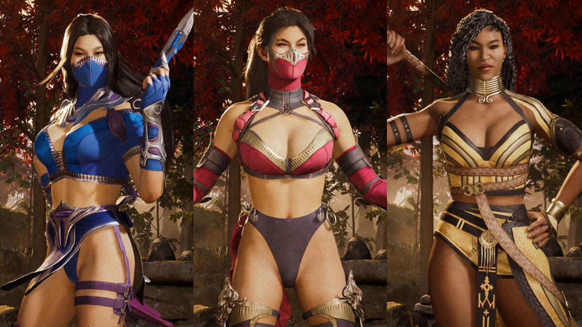 Mortal Kombat 1 — Slender Tanya, Kitana and Mileena