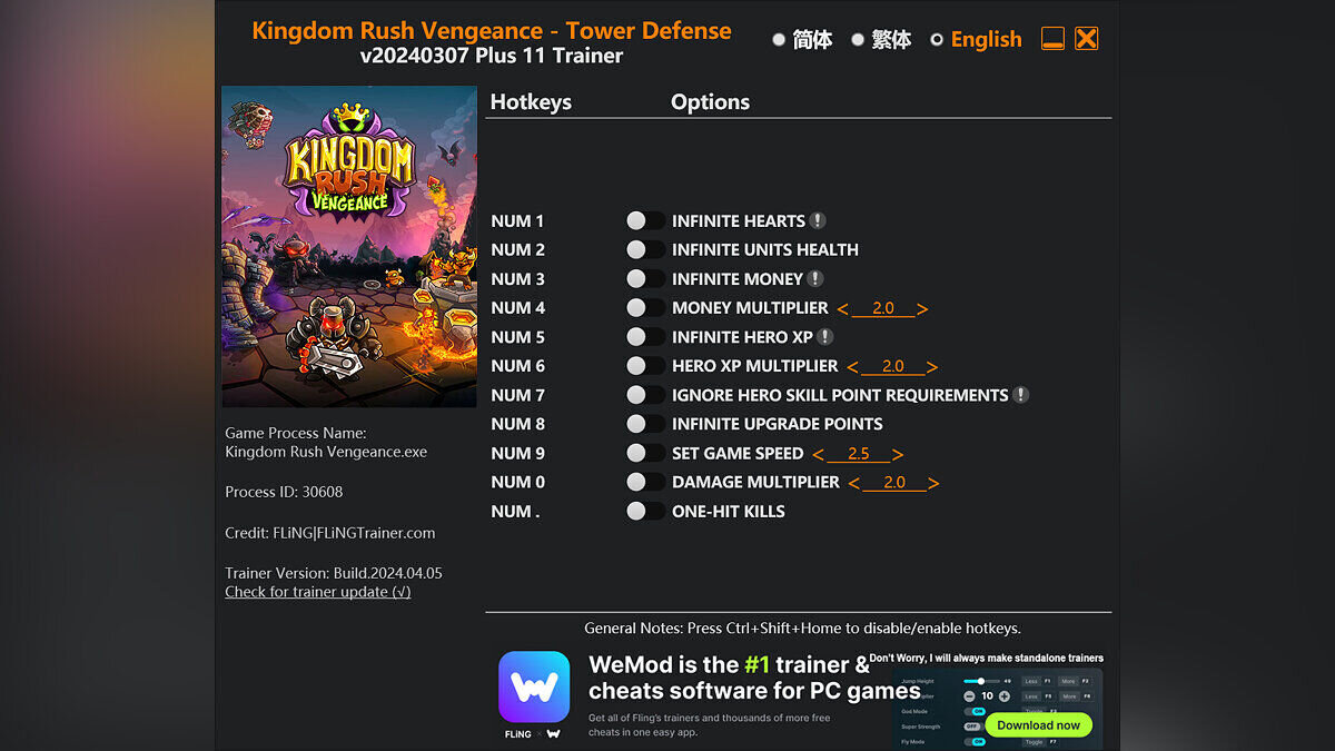 Kingdom Rush Vengeance — Trainer (+11) [UPD: 03/07/2024]