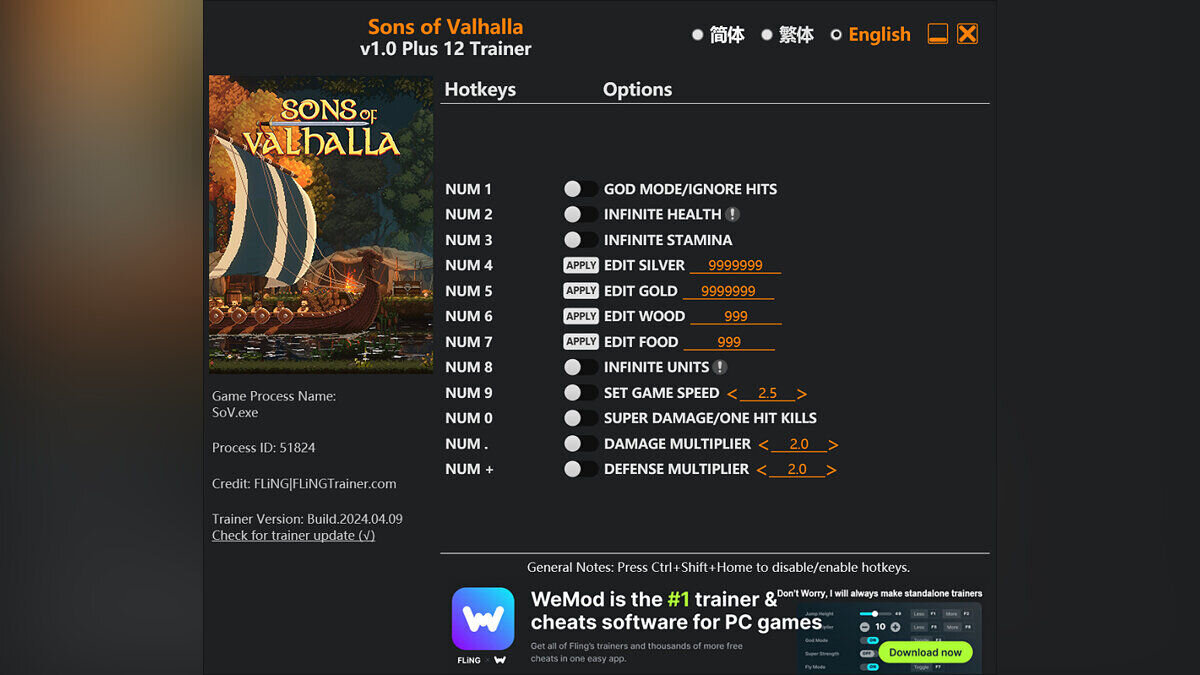 Sons of Valhalla — Trainer (+12) [1.0]