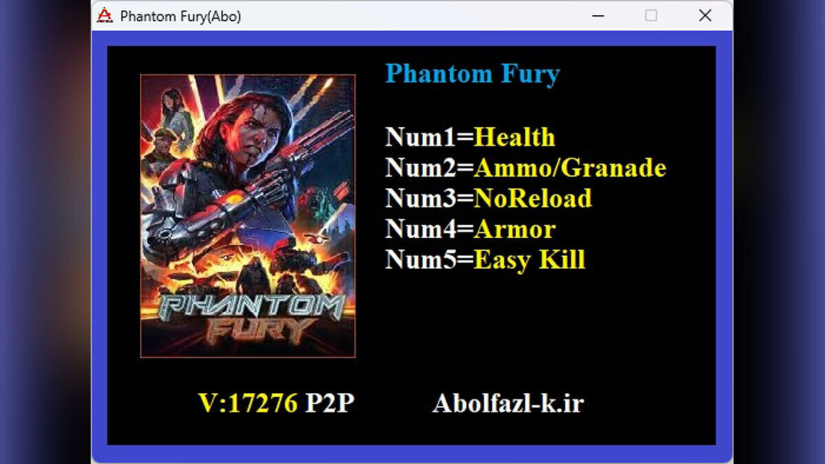 Phantom Fury — Trainer (+5) [17276]