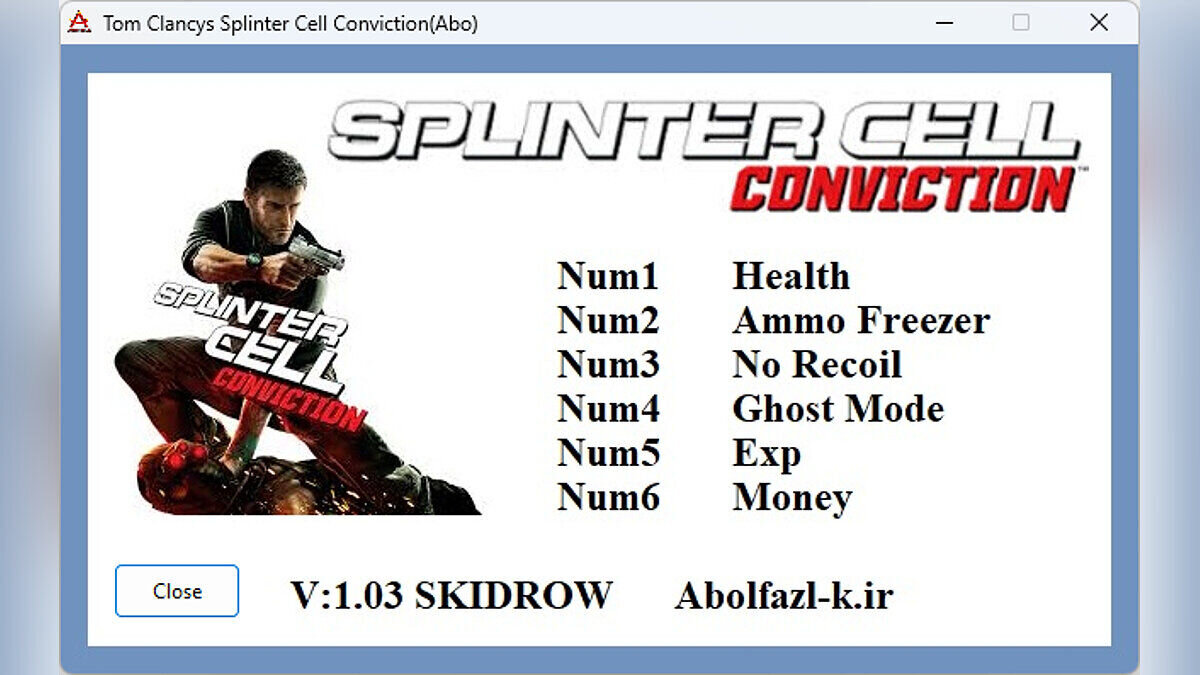 Tom Clancy&#039;s Splinter Cell: Conviction — Trainer (+6) [1.03]