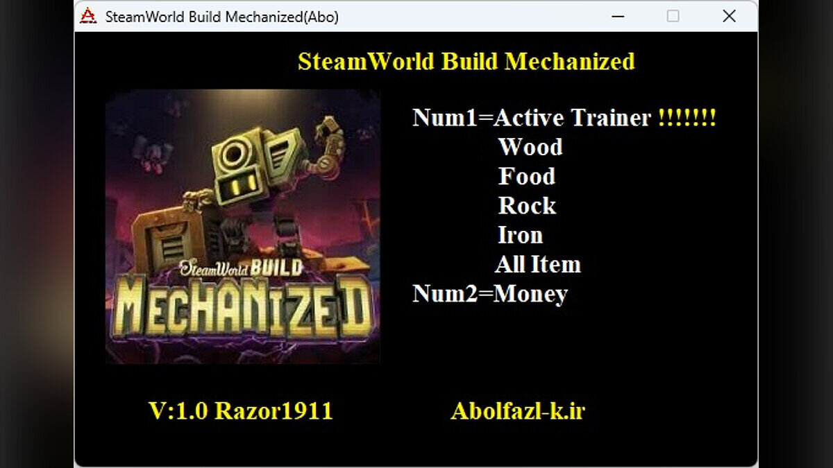 SteamWorld Build — Trainer (+6) [1.0]