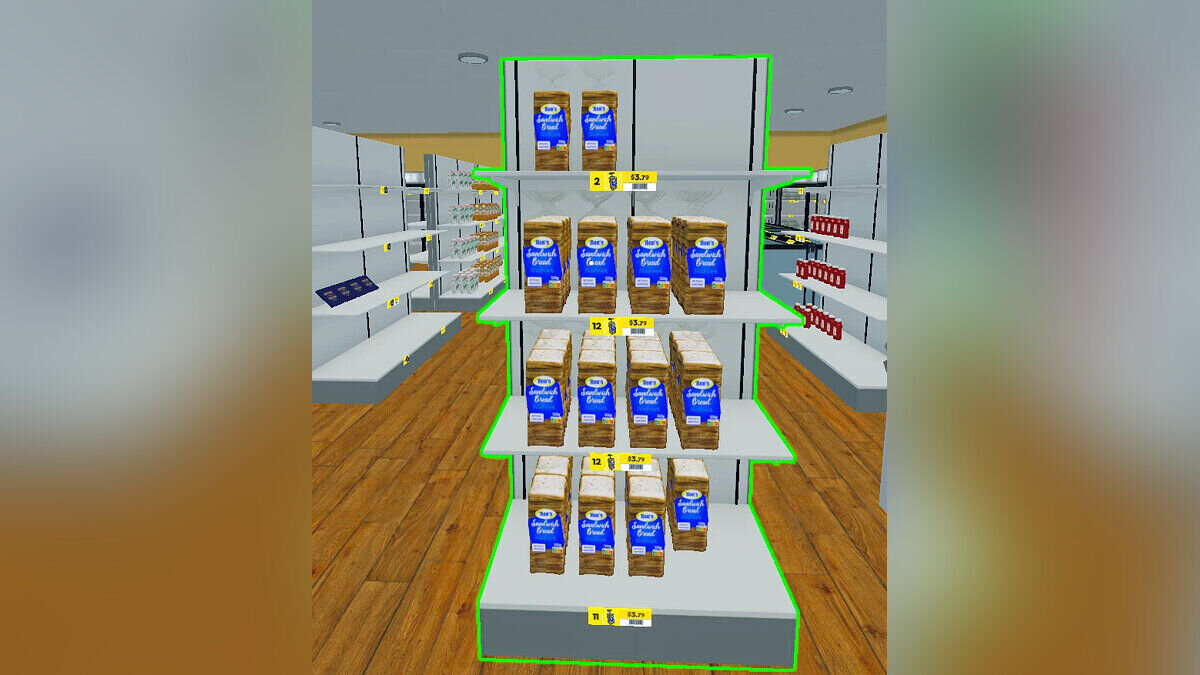 Supermarket Simulator — Narrow shelf