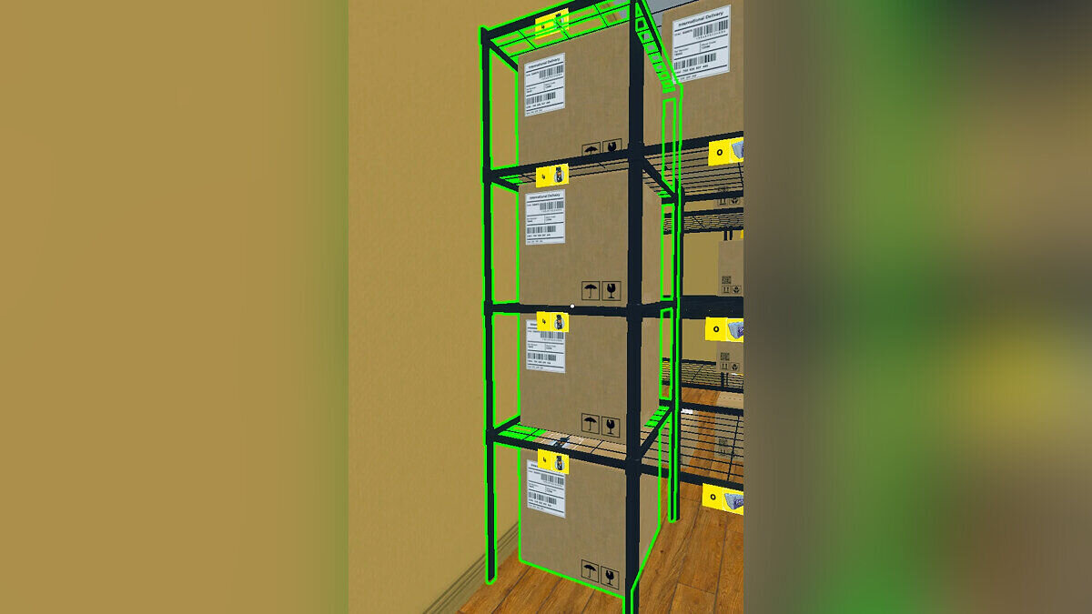 Supermarket Simulator — Narrow storage rack