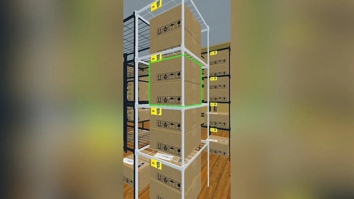 Supermarket Simulator — Узкий стеллаж для хранения