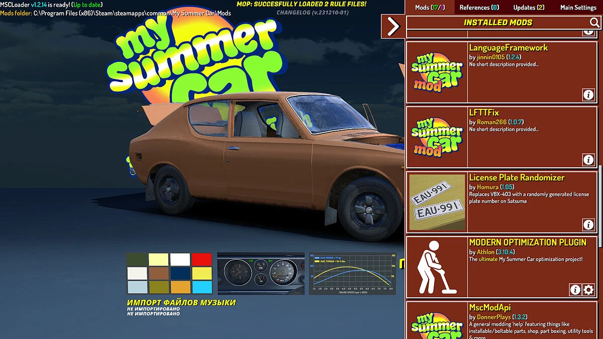 My Summer Car — Satsuma Toplama İçin Her Şey, Ana Hikaye Değiştirilmedi