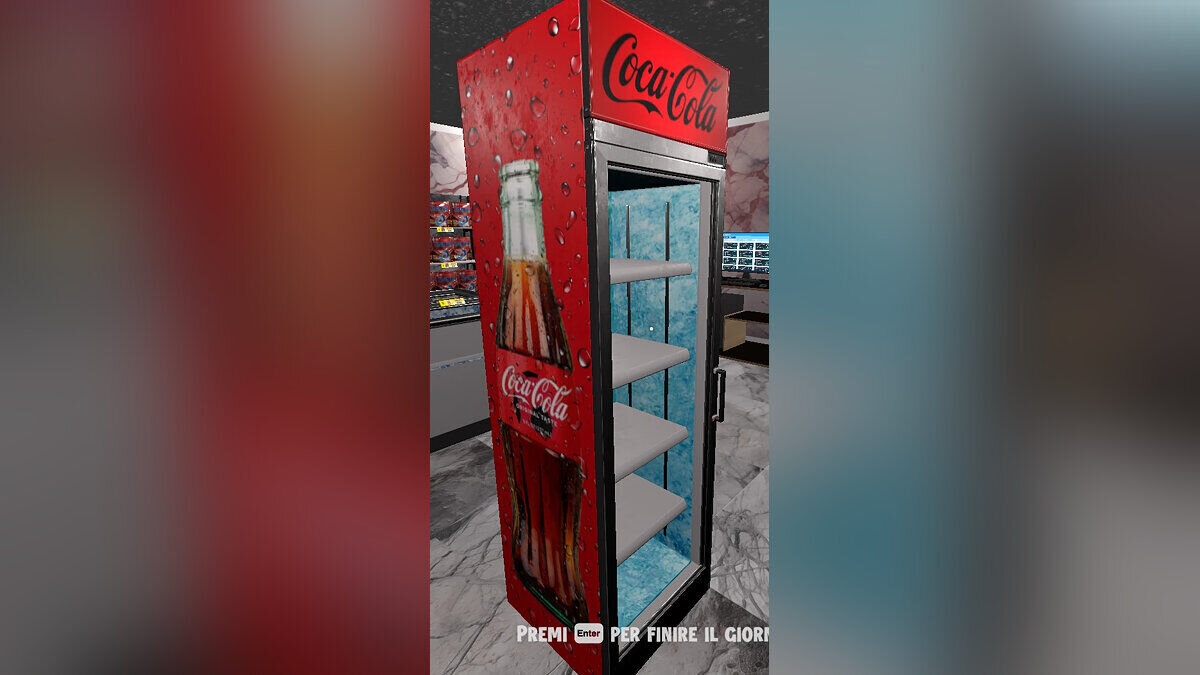 Supermarket Simulator — Coca-Cola refrigerator