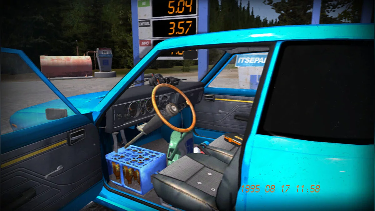 My Summer Car — Mavi renkli modifiye edilmiş Satsuma, 19k marka ile