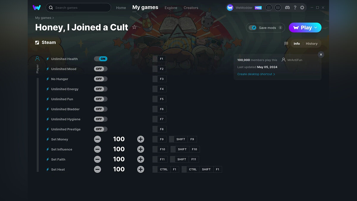 Honey, I Joined a Cult — Trainer (+12) from 05/05/2024 [WeMod]