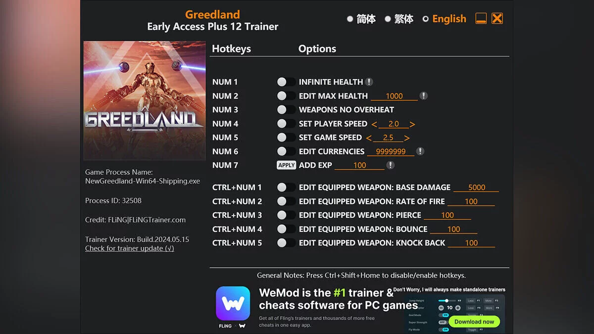 Greedland — Trainer (+12) [UPD: 05/15/2024]