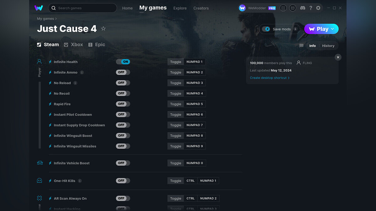 Just Cause 4 — Trainer (+16) from 05/12/2024 [WeMod]