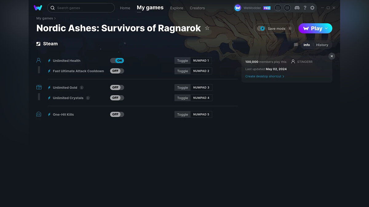 Nordic Ashes: Survivors of Ragnarok — Trainer (+5) from 05/02/2024 [WeMod]
