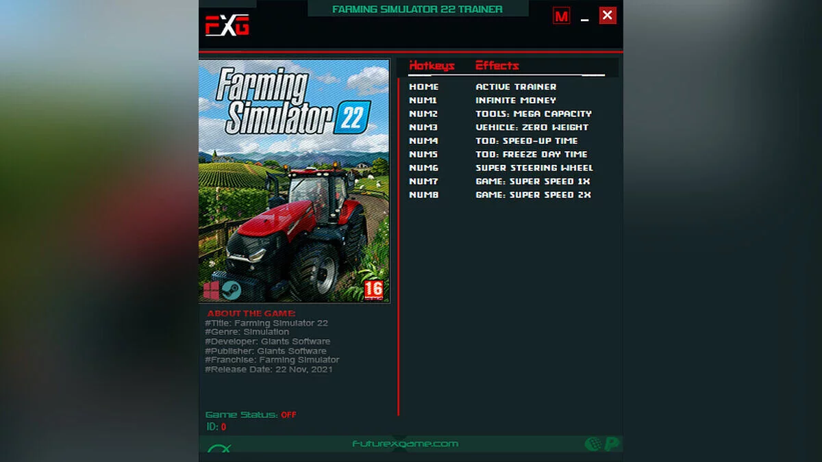 Farming Simulator 22 — Entrenador (+8) [1.0 - 1.14.0.0]