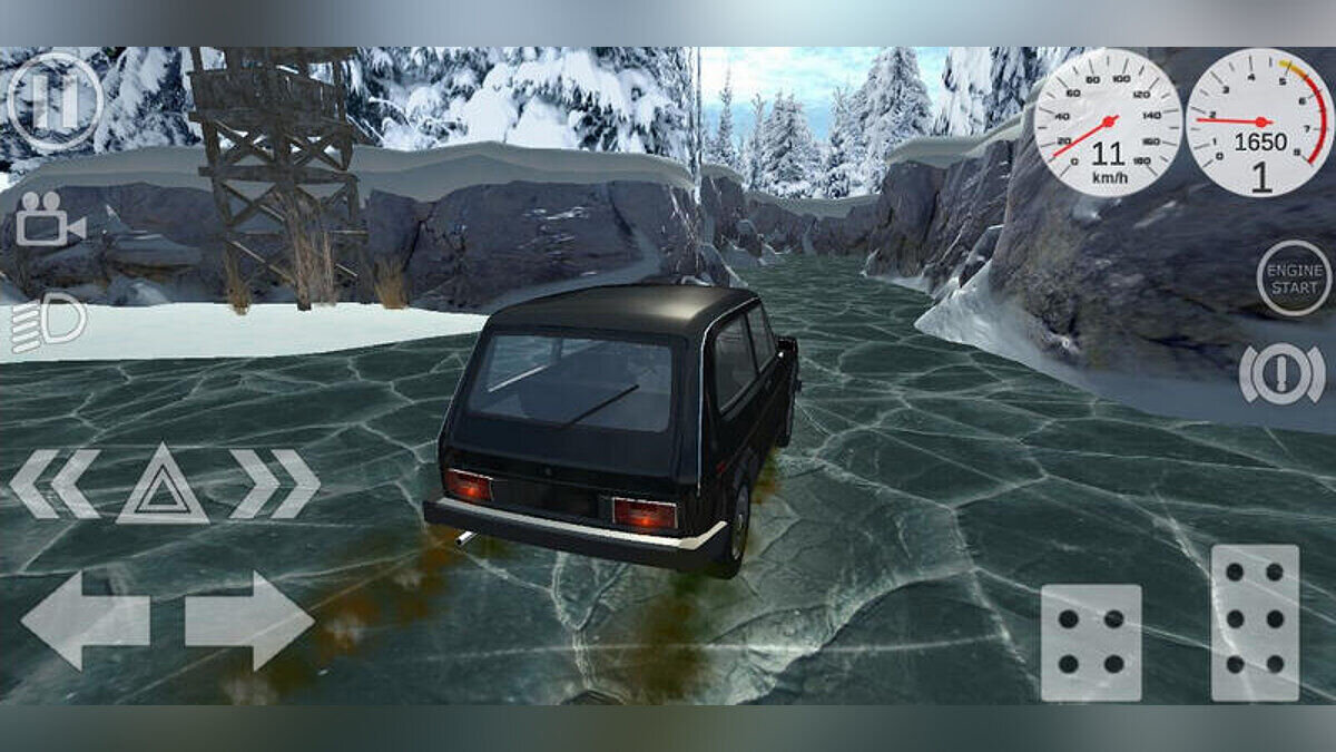 Simple Car Crash Physics Sim — Winter lake