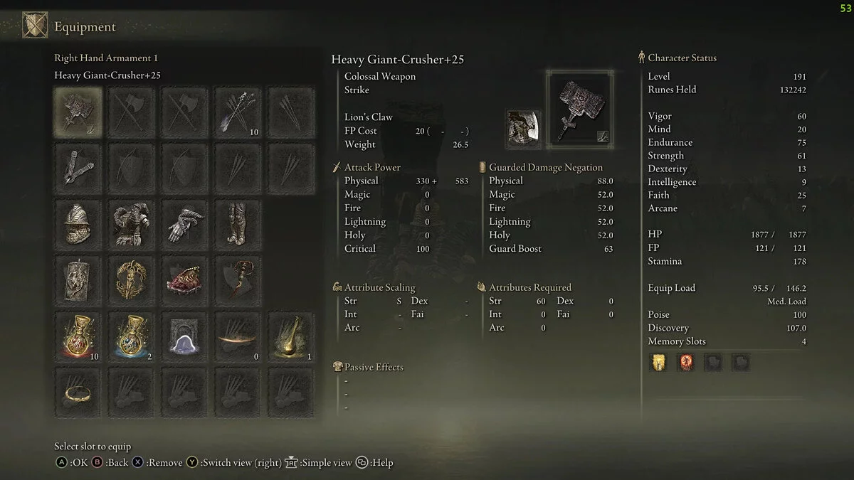 Elden Ring — DLC пройдено и персонаж 191 уровня