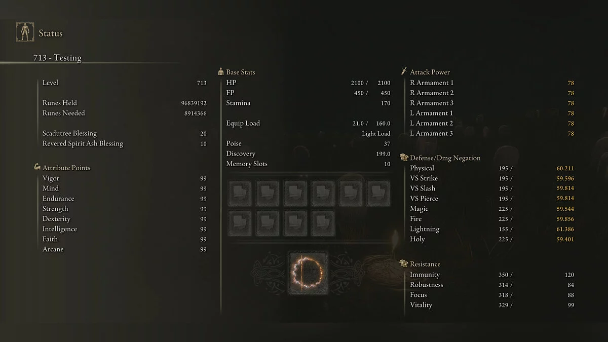 Elden Ring — Maksimum özelliklere sahip 713. seviye karakter