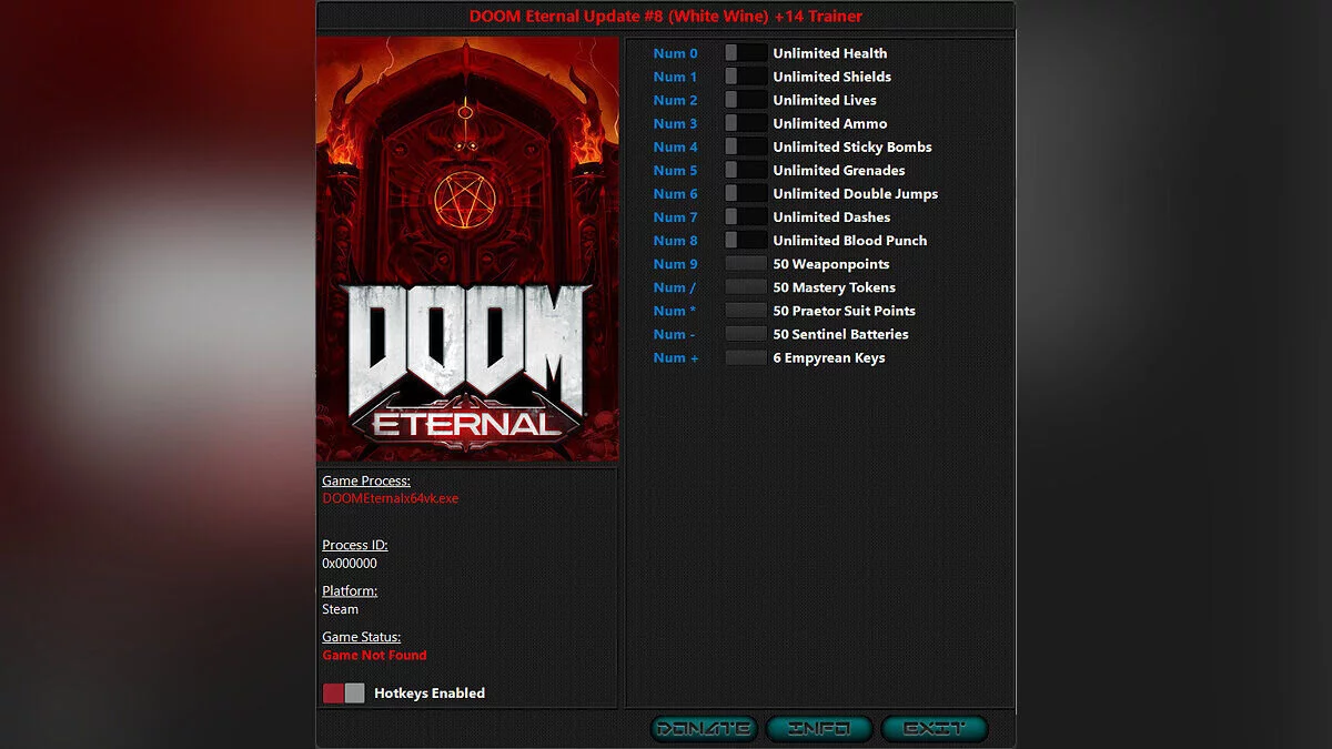 Doom Eternal — Entrenador (+14) [Actualización 8: Corregido]