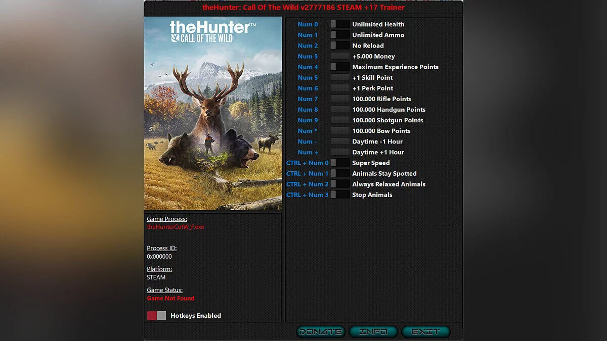 theHunter: Call of the Wild — Trainer (+17) [2050156 - 2777186]