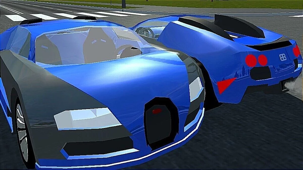 Simple Car Crash Physics Sim — Bugatti Veyron