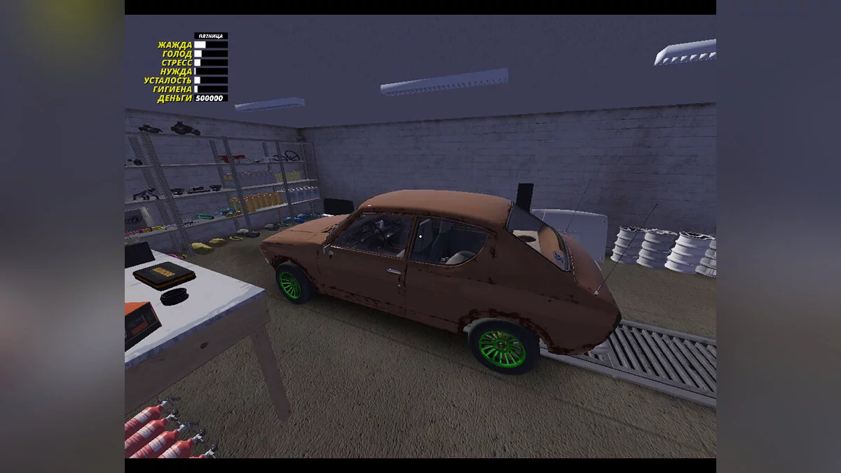 My Summer Car — Tam Stok Satsuma, Tüm Tuning Garajda ve Bolca Sarf Malzeme, 500k Mark