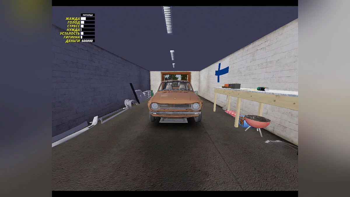 My Summer Car — Tam Stok Satsuma, Tüm Tuning Garajda ve Bolca Sarf Malzeme, 500k Mark