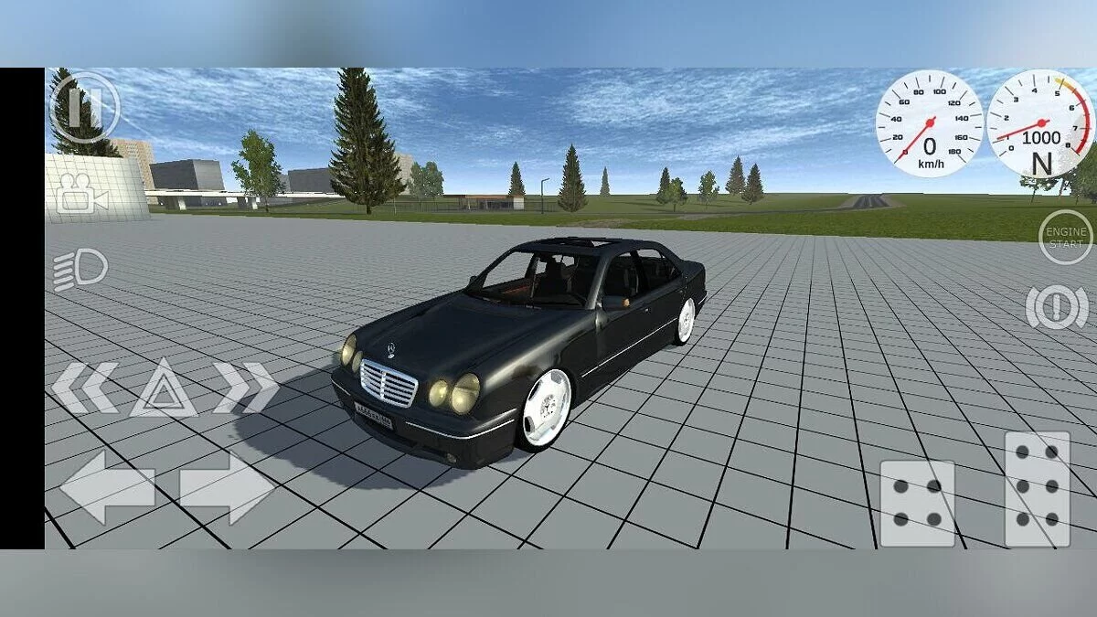 Simple Car Crash Physics Sim — Mercedes-Benz E55 AMG W210