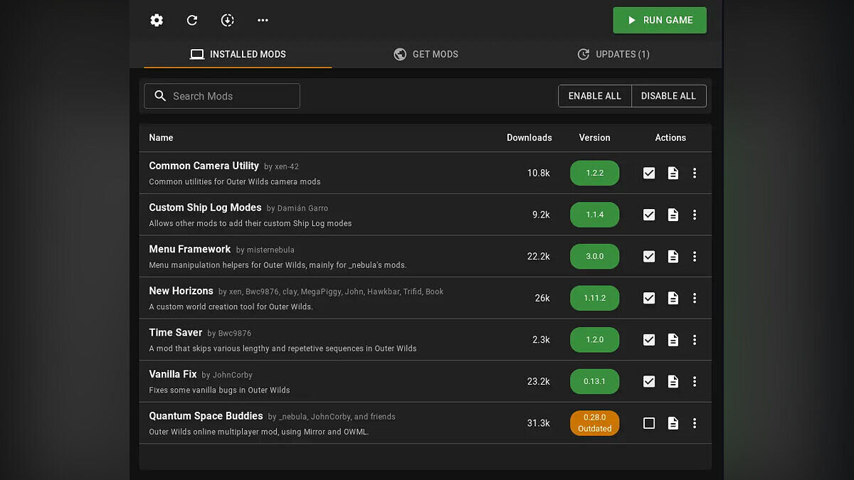 Outer Wilds — Outer Wilds Mod Manager - mod manager