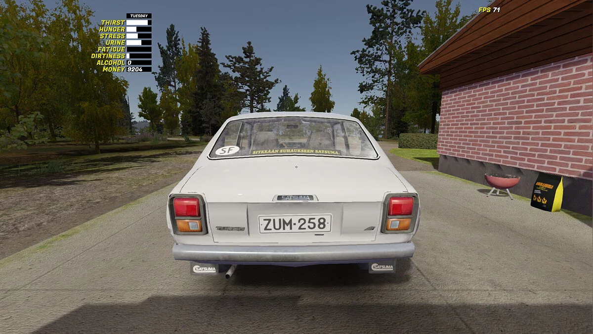 My Summer Car — Сатсума сток, есть номера и пара запчастей GT
