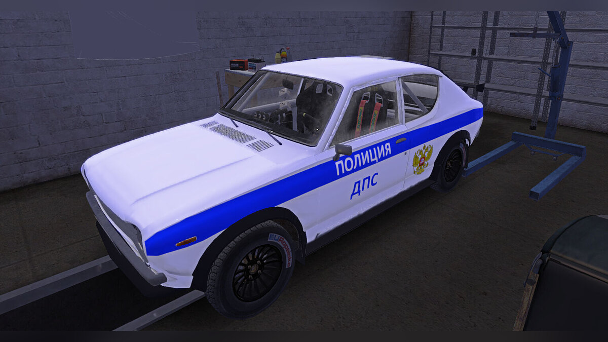 My Summer Car — Datsun 100A stock in DPS police style + tuning installed