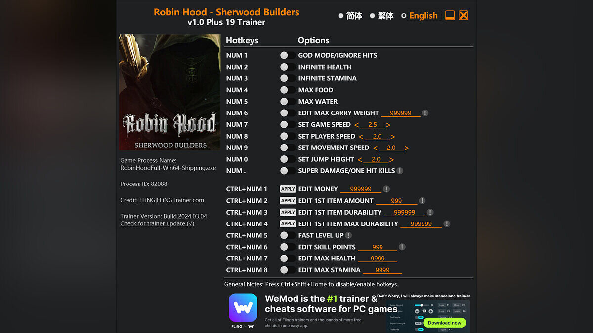 Robin Hood - Sherwood Builders — Trainer (+19) [1.0 - UPD: 07/01/2024]