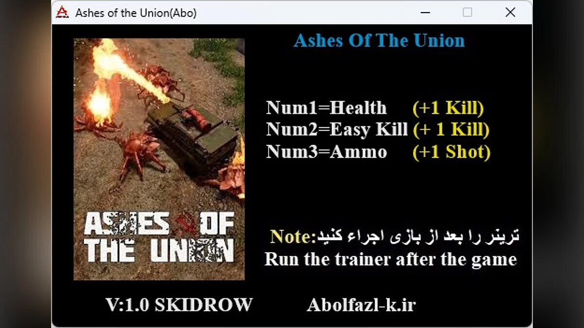 Ashes of the Union — Trainer (+3) [1.0]