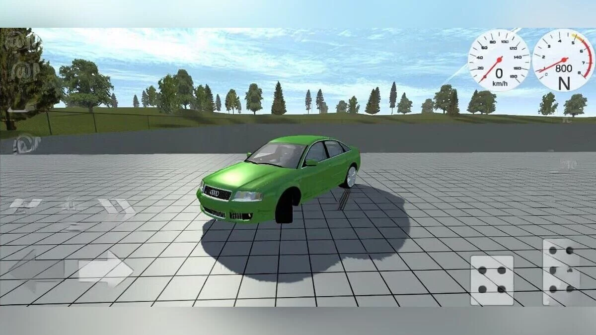 Simple Car Crash Physics Sim — Audi A6C5 Sedán