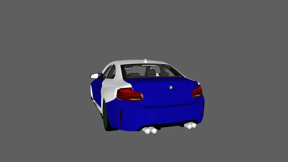 Simple Car Crash Physics Sim — BMW M2 com faróis pretos