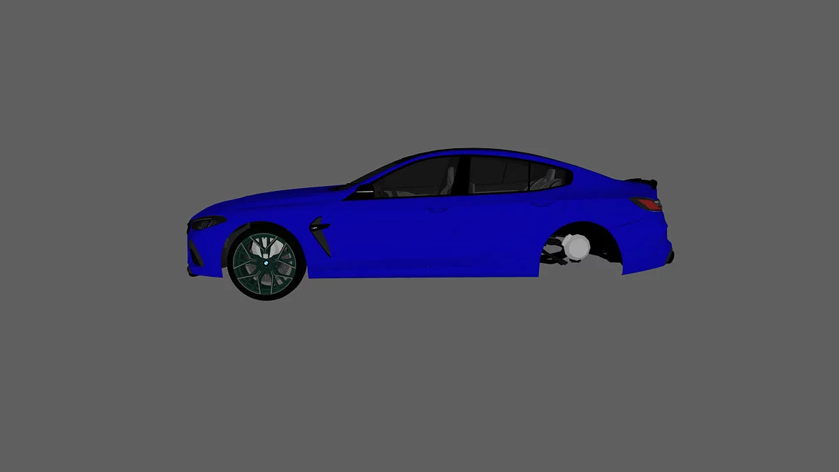 Simple Car Crash Physics Sim — BMW M8 Gran Coupe F93