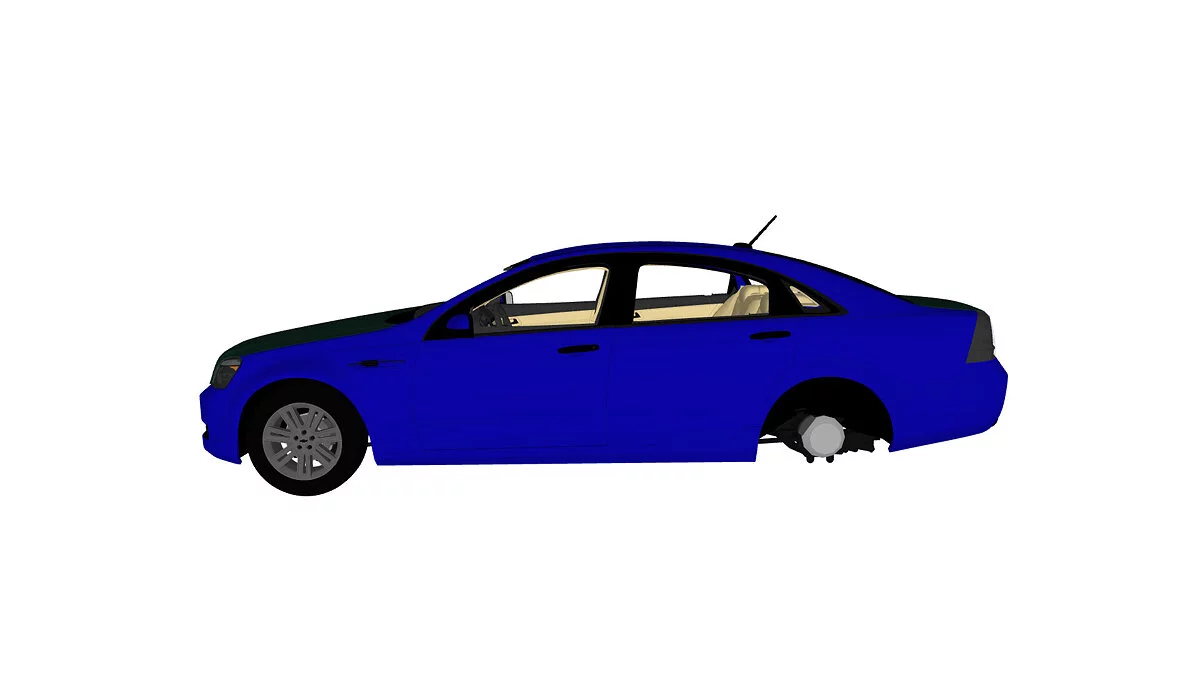 Simple Car Crash Physics Sim — Chevy Caprice