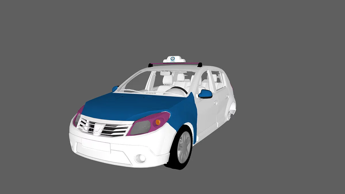 Simple Car Crash Physics Sim — Taxi Dacia Sandero