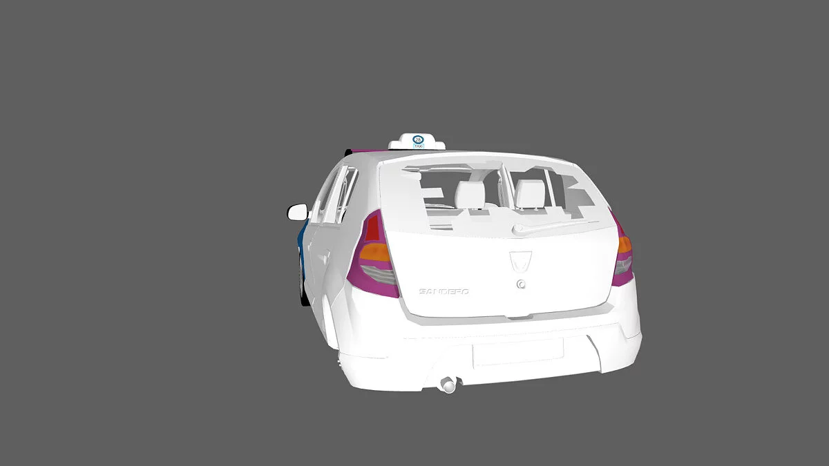 Simple Car Crash Physics Sim — Dacia Sandero Taksi