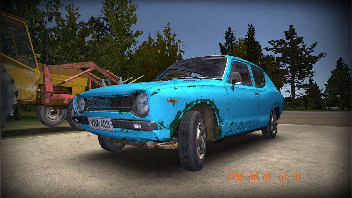 My Summer Car — Blue stock Satsuma after major repairs, 13 thousand marks