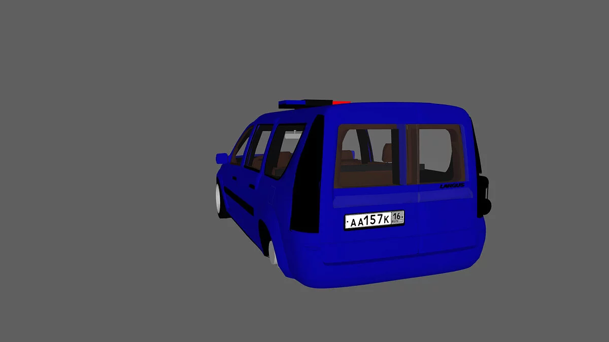 Simple Car Crash Physics Sim — Lada Largus z sygnalizacją