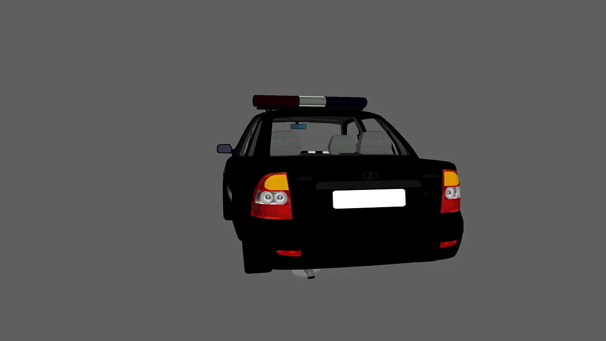 Simple Car Crash Physics Sim — Lada Priora - policyjna